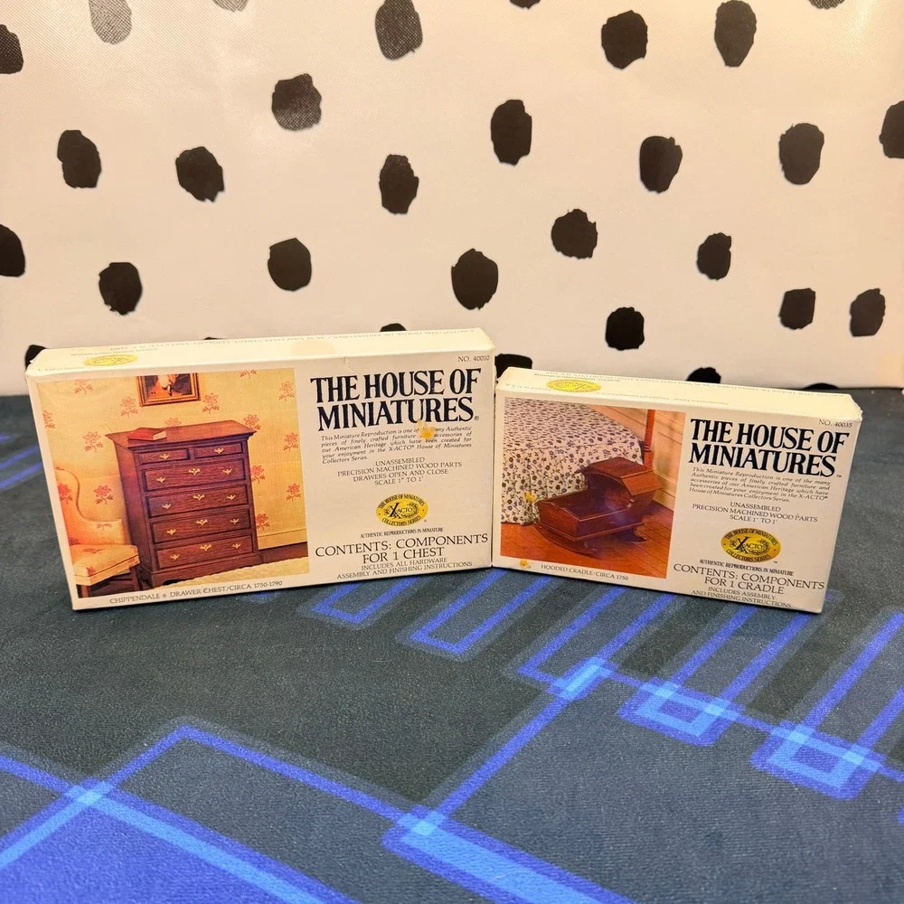 House of Miniatures X-Acto Furniture Kit Lot 40010 40019 40031 40035 Sealed 1:12